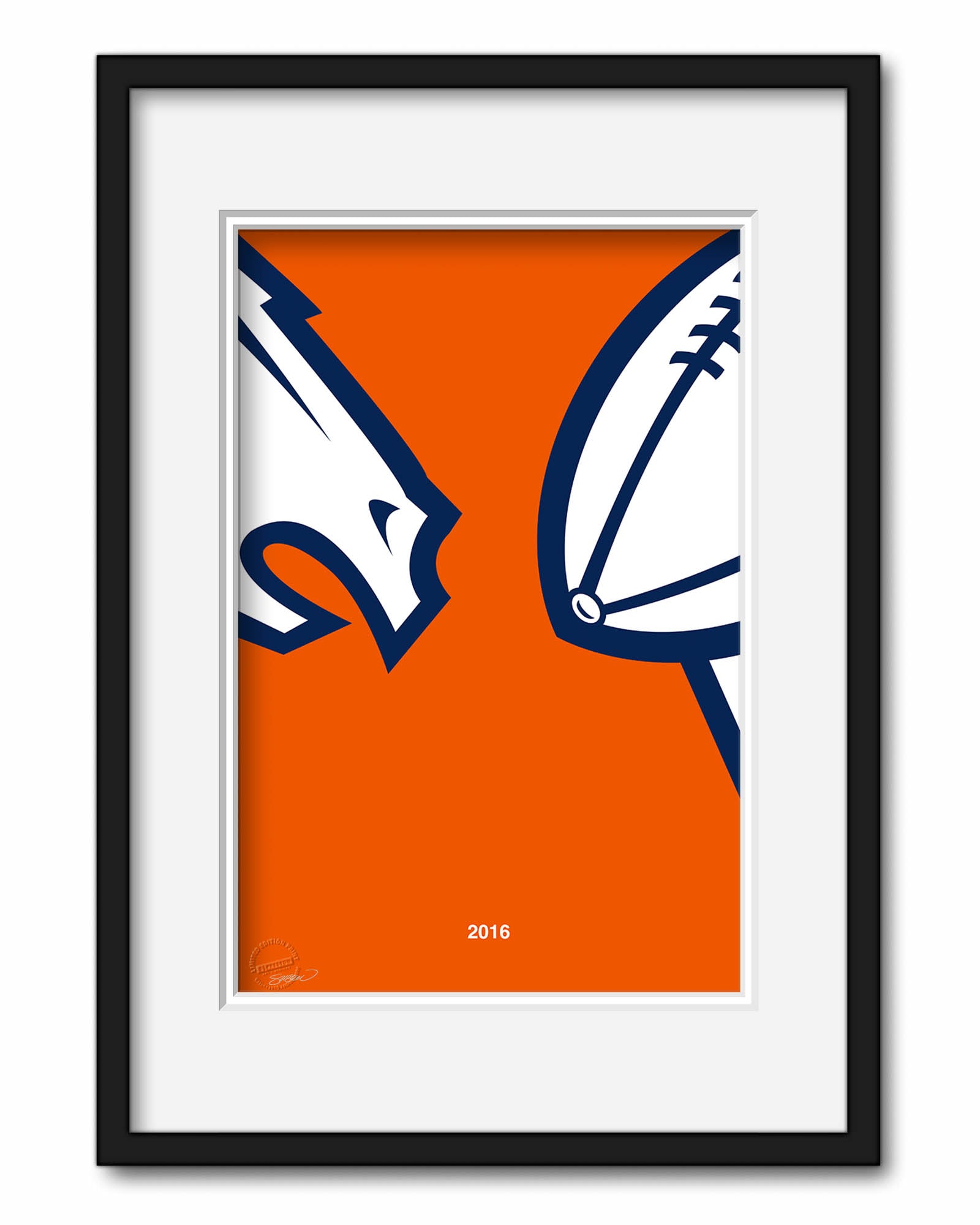 Minimalist Super Bowl 2016 Denver Broncos - S. Preston – S. Preston Art +  Designs