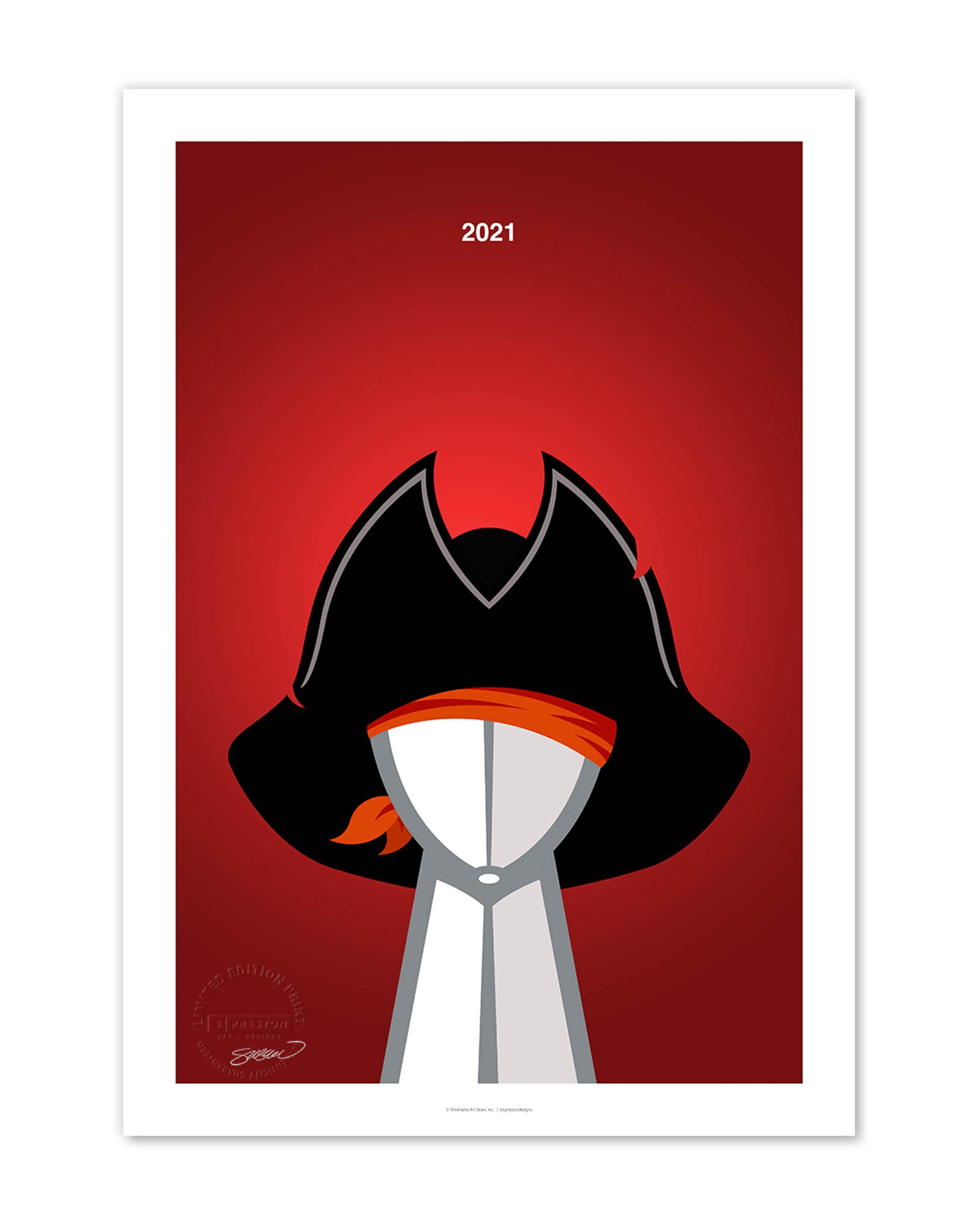 Minimalist Raymond James Stadium Tampa Bay Buccaneers - S. Preston – S.  Preston Art + Designs