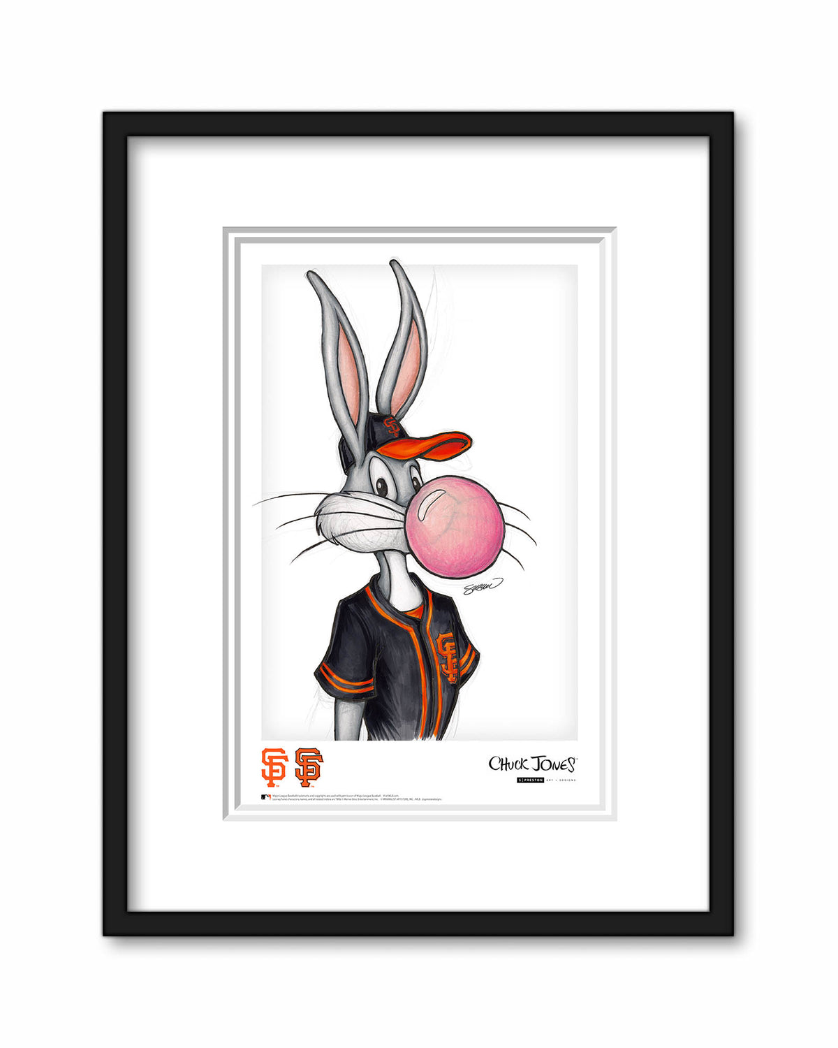 Bubblegum Bugs x MLB Padres Bugs Bunny Poster Print