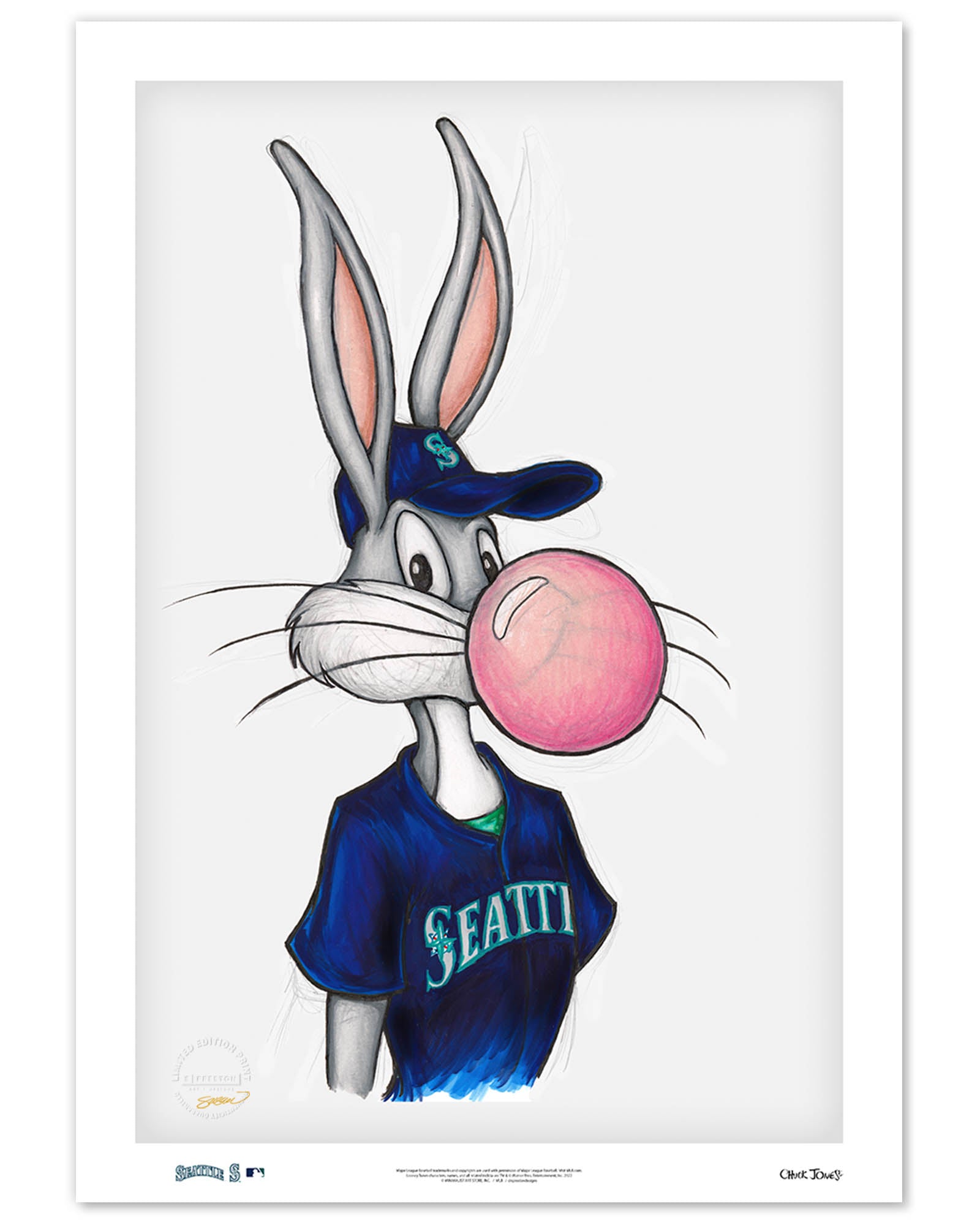 Seattle Mariners Looney Tunes Bugs Bunny Baseball Jersey