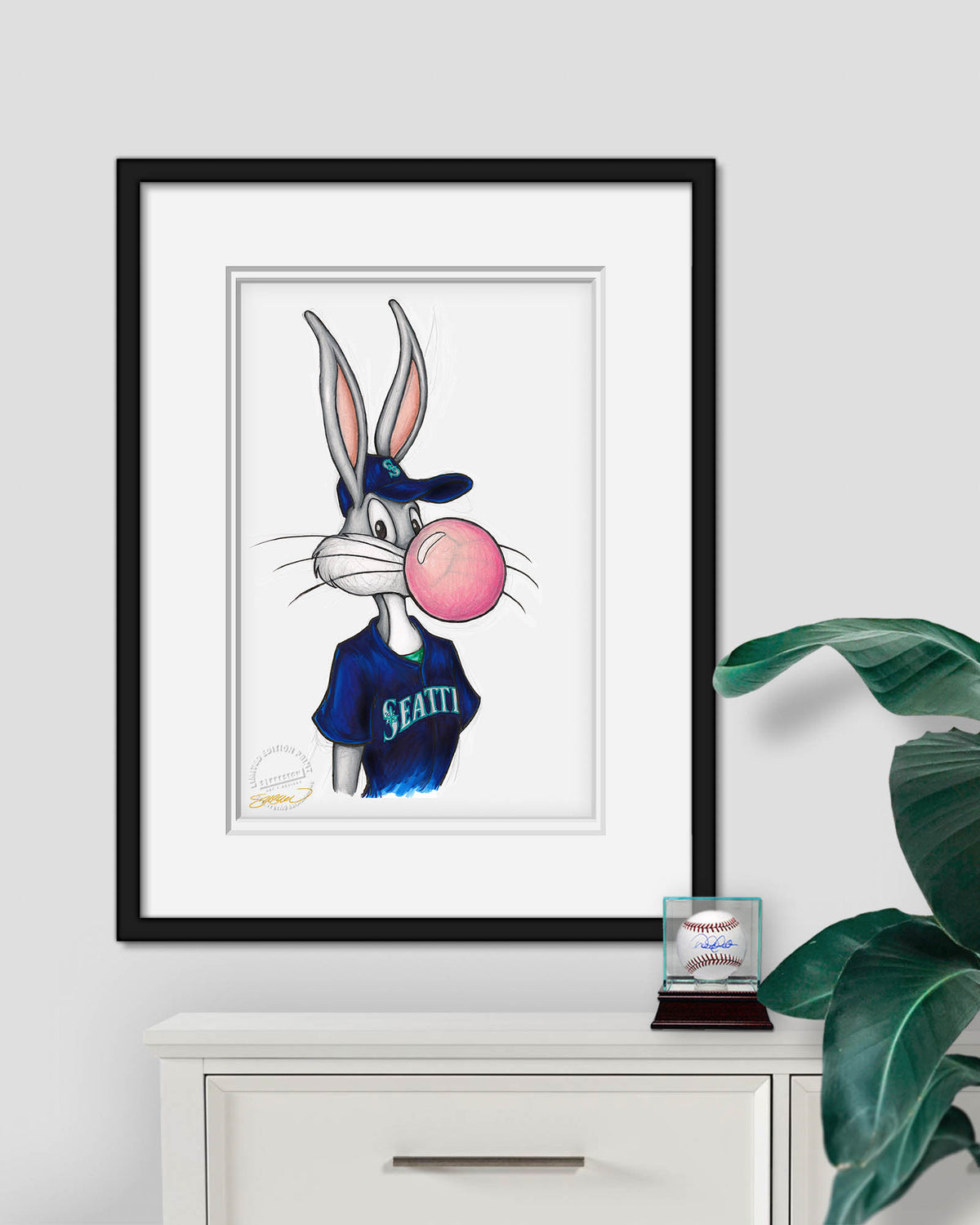 Bubblegum Bugs x MLB Mariners Limited Edition Fine Art Print