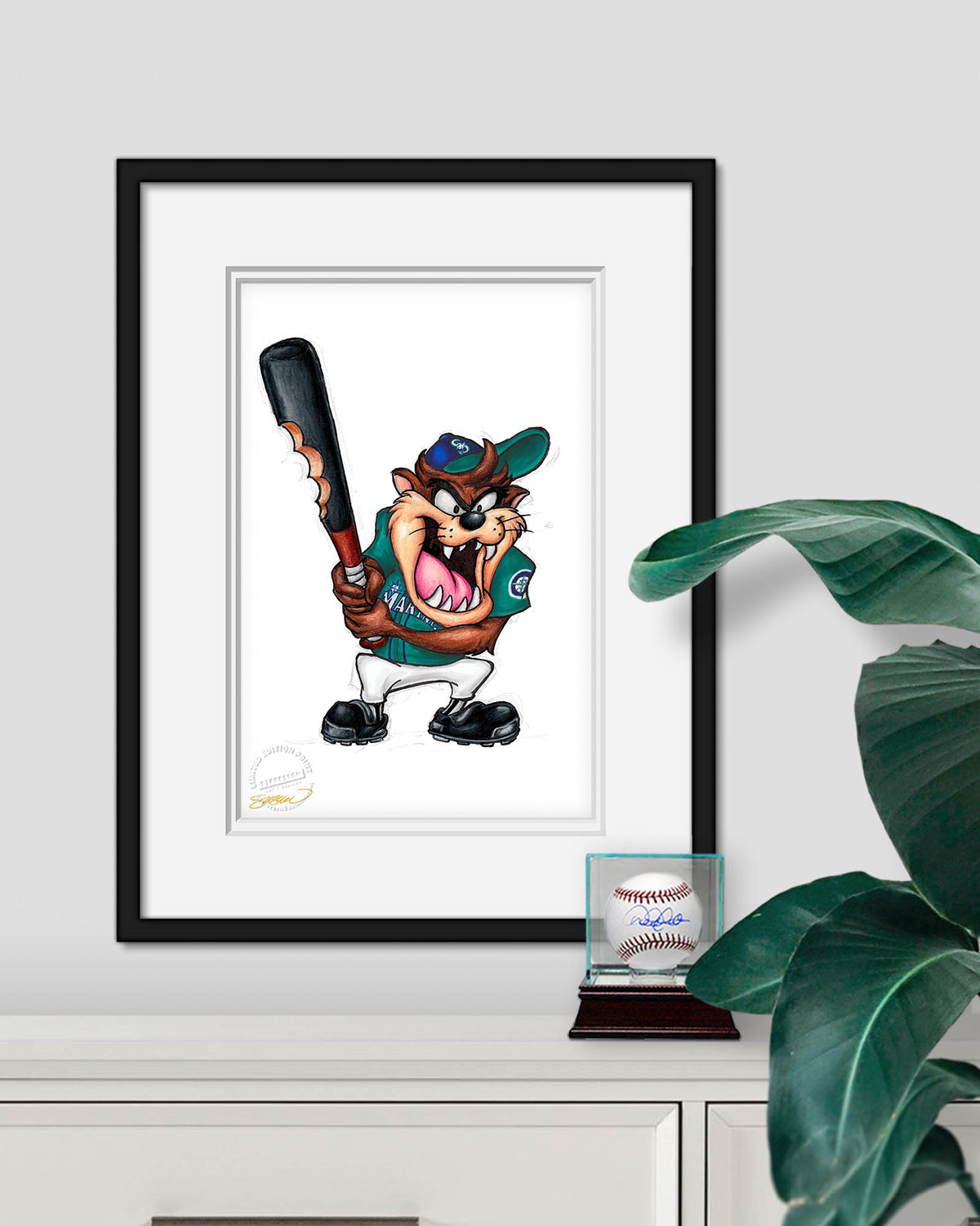 Taz on Deck x MLB Mariners Limited Edition Fine Art Print