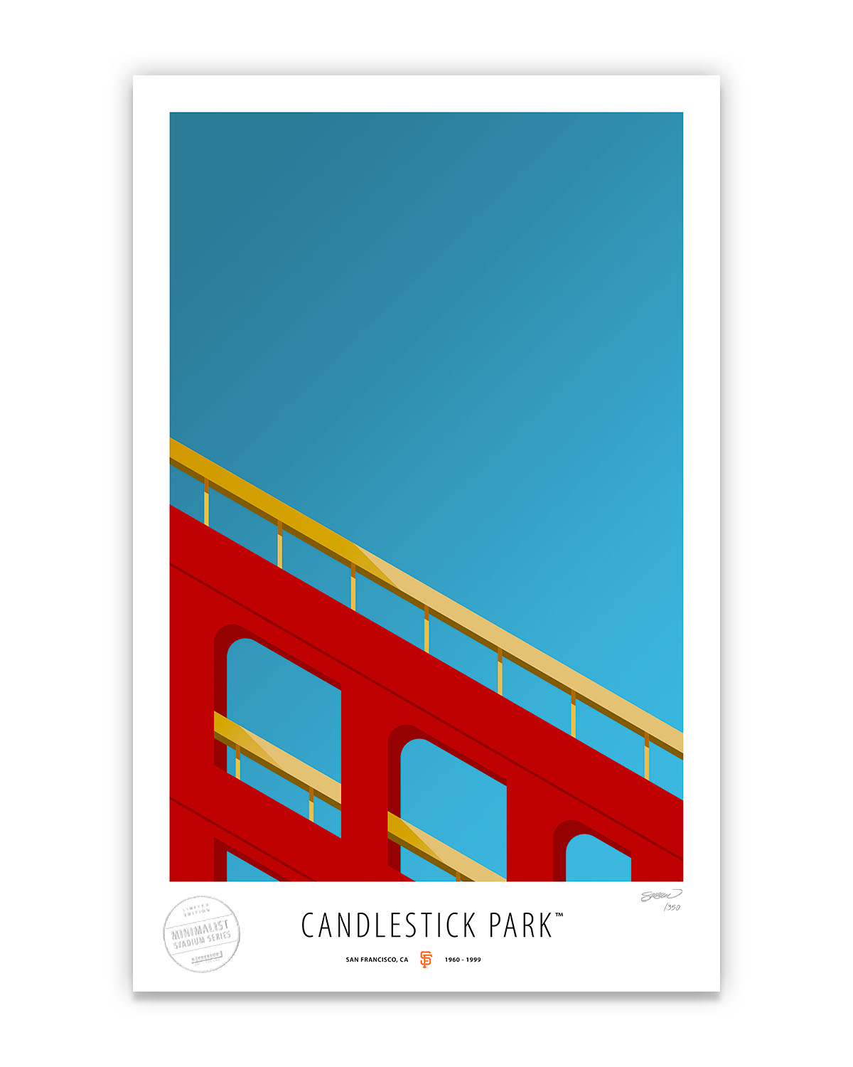 Minimalist Candlestick Park San Francisco Giants - S. Preston – S. Preston  Art + Designs