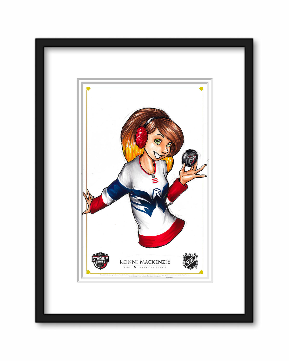 WinS® NHL Konni Mackenzie 2023 Stadium Series Jersey Poster Print