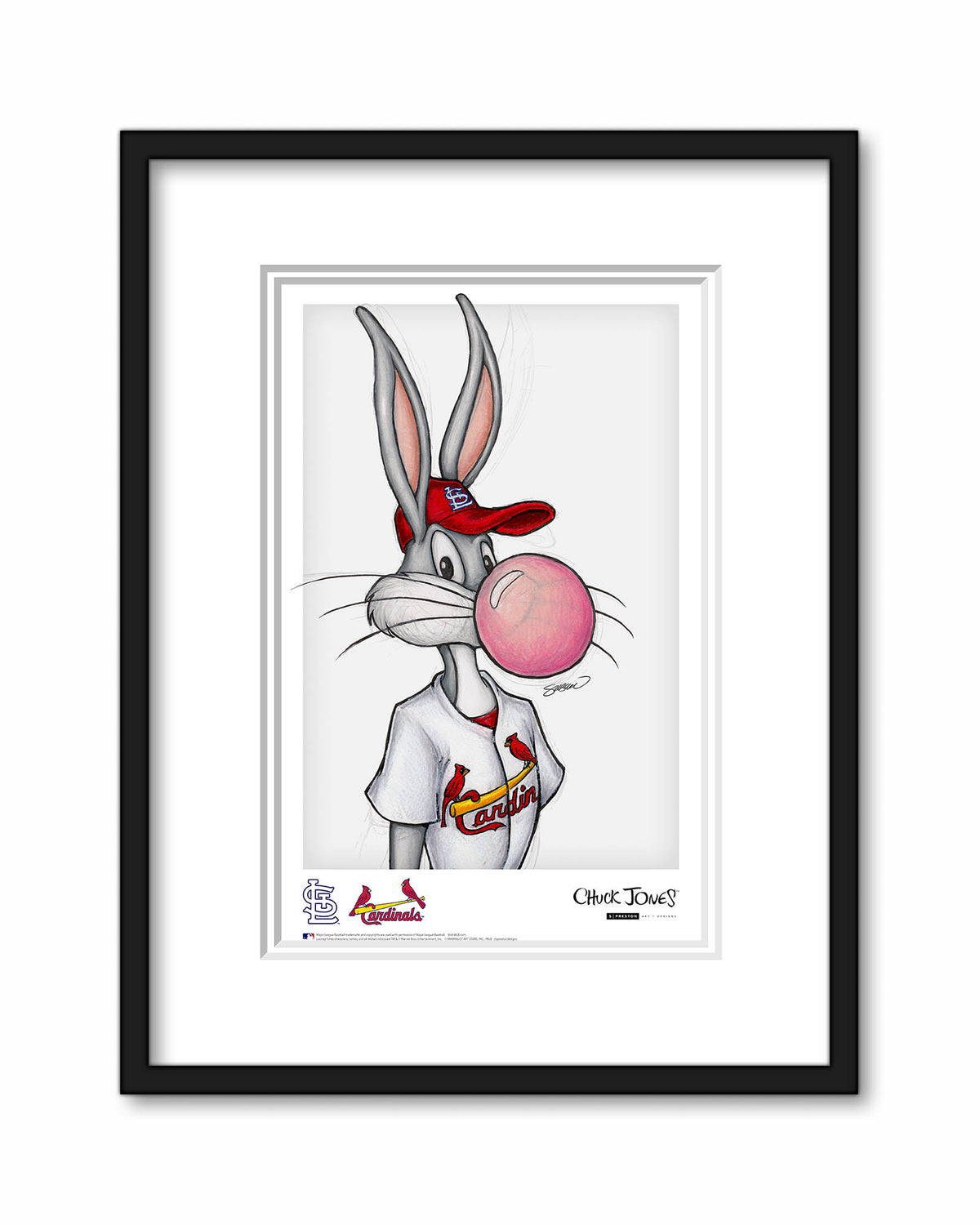 Bubblegum Bugs x MLB Cardinals Bugs Bunny Poster Print