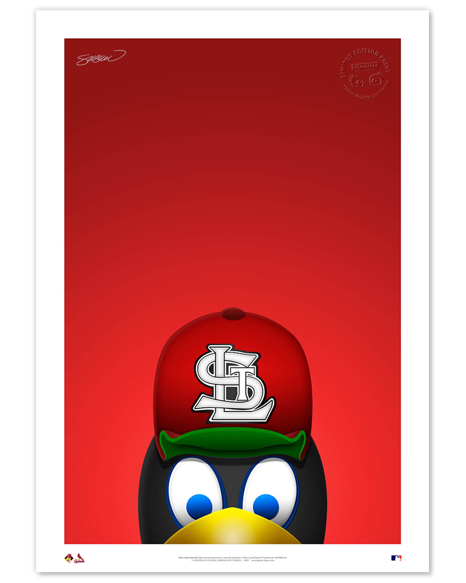 Minimalist Fredbird St. Louis Cardinals - S. Preston – S. Preston Art +  Designs