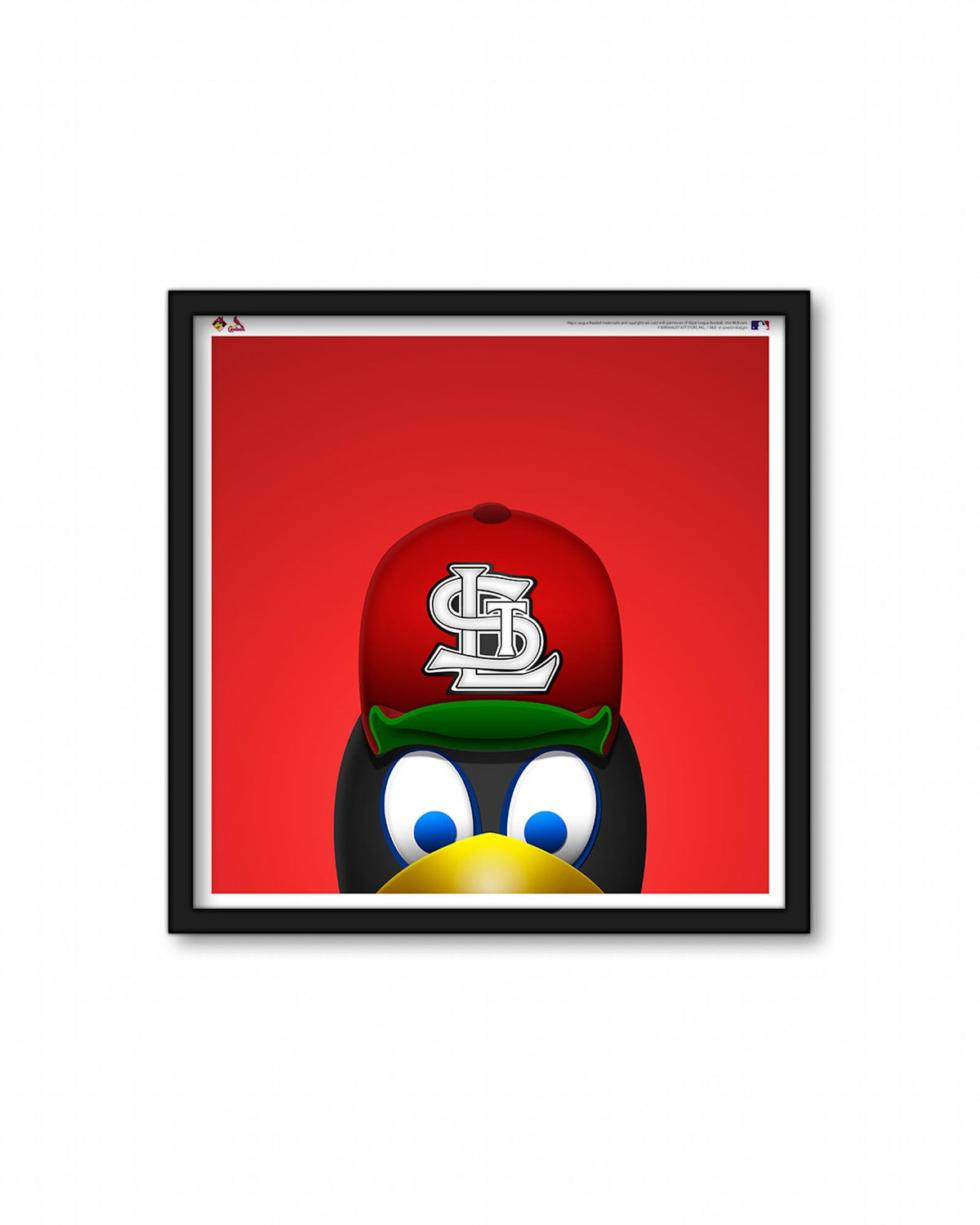 Minimalist Fredbird Square Poster Print St. Louis Cardinals Mascot S.  Preston – S. Preston Art + Designs