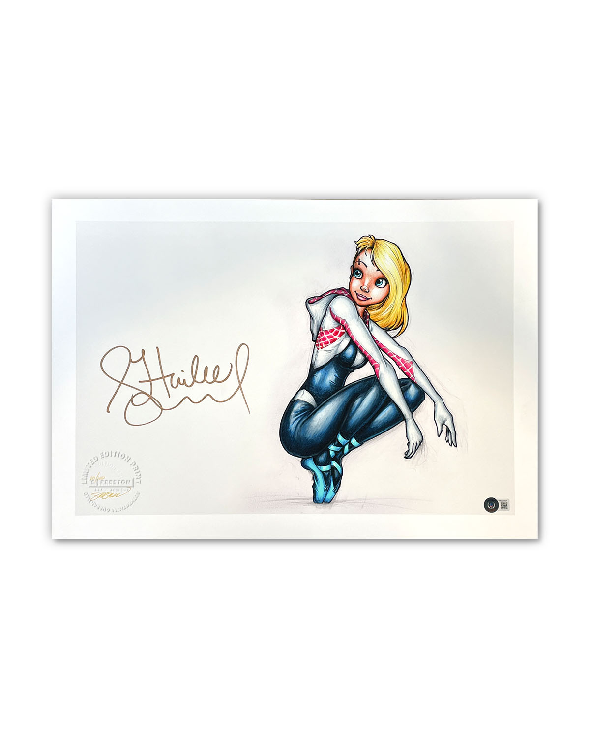 Gwen En Point Sketch Print - Hailee Steinfeld Autograph (Authenticated)