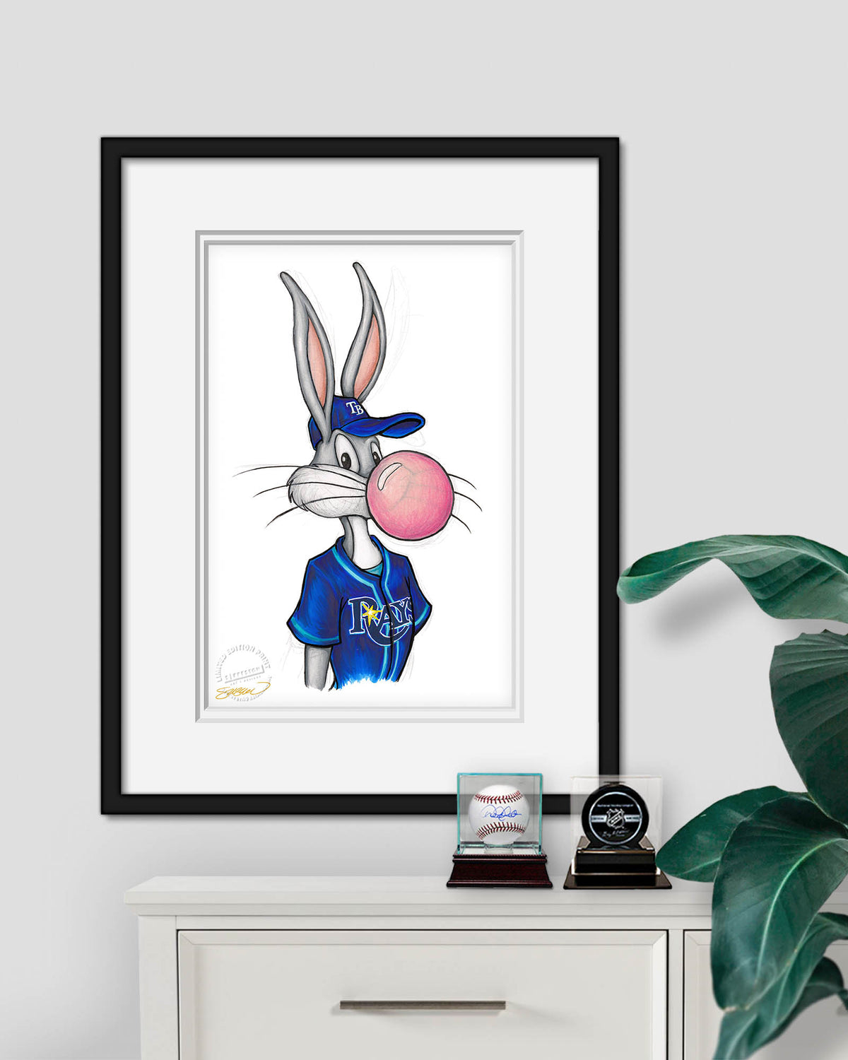 Bubblegum Bugs x MLB Rays Limited Edition Fine Art Print