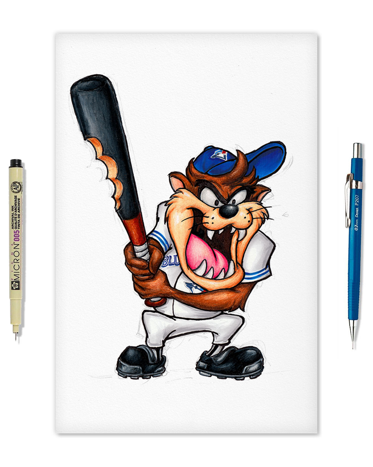 Taz On Deck x MLB Blue Jays Limited Edition Fine Art Print