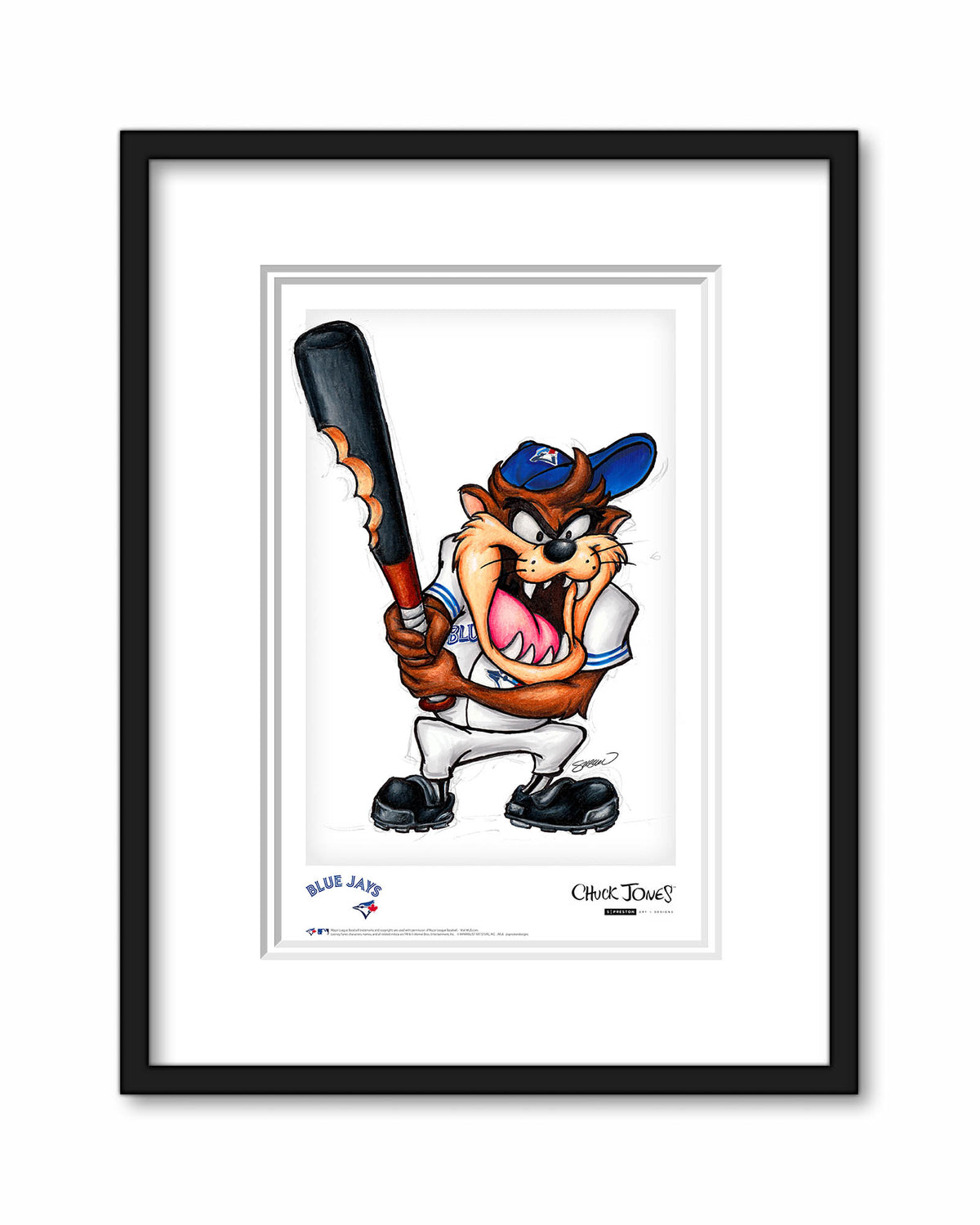 Taz On Deck x MLB Blue Jays Poster Print