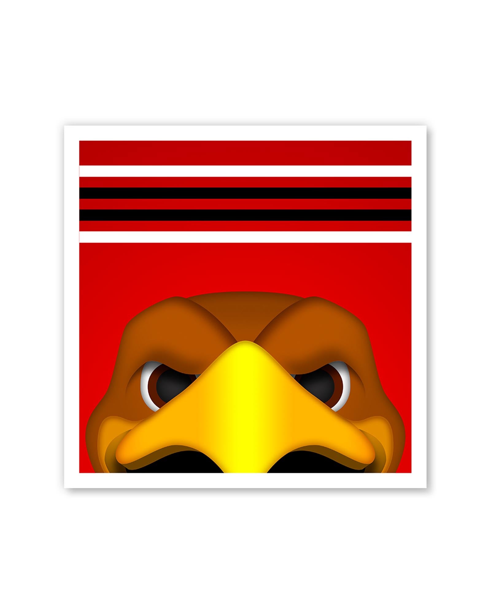 Minimalist Swoop Philadelphia Eagles Mascot square poster print