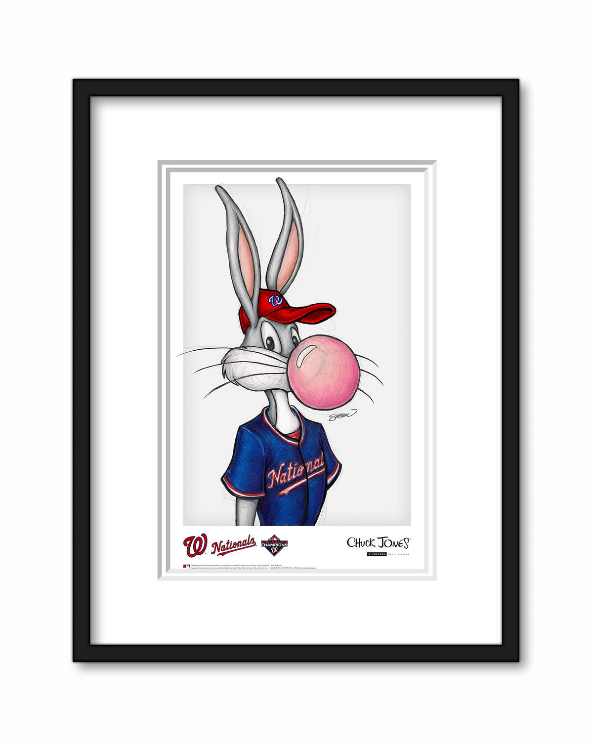 Bubblegum Bugs x MLB Nationals Bugs Bunny Poster Print