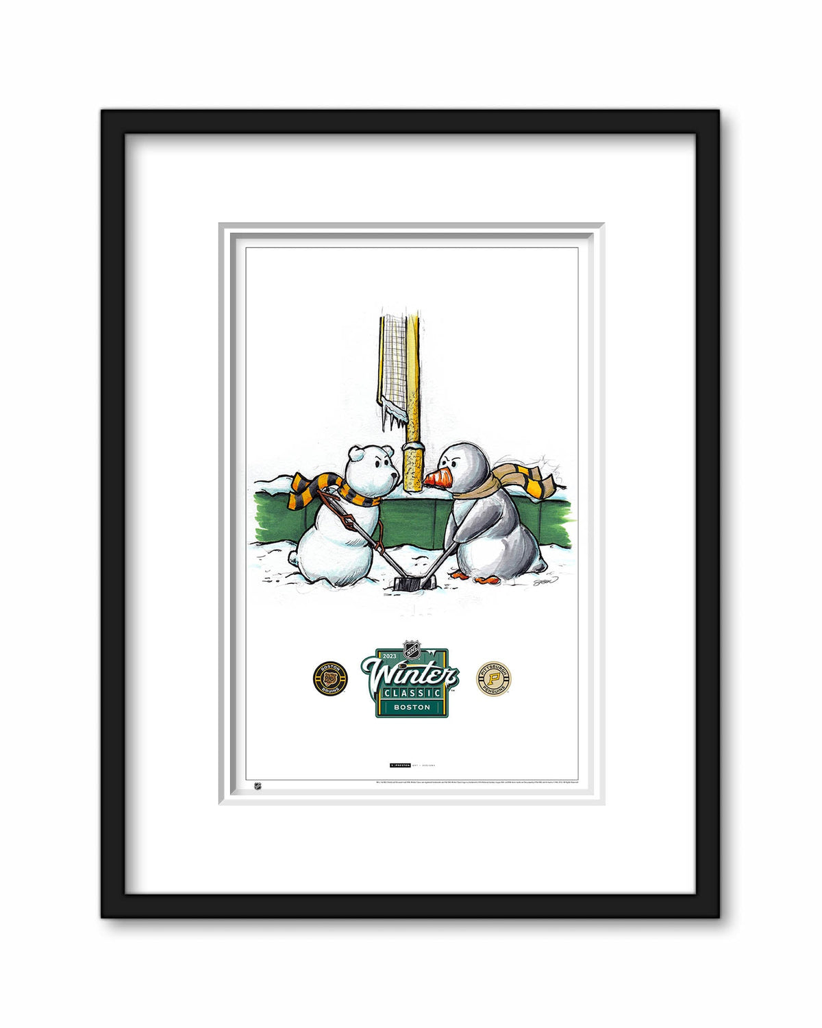 2023 NHL Winter Classic Sketch Limited Edition Art Prints