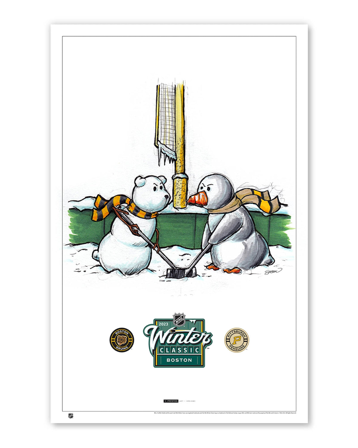 2023 NHL Winter Classic Sketch Limited Edition Art Prints
