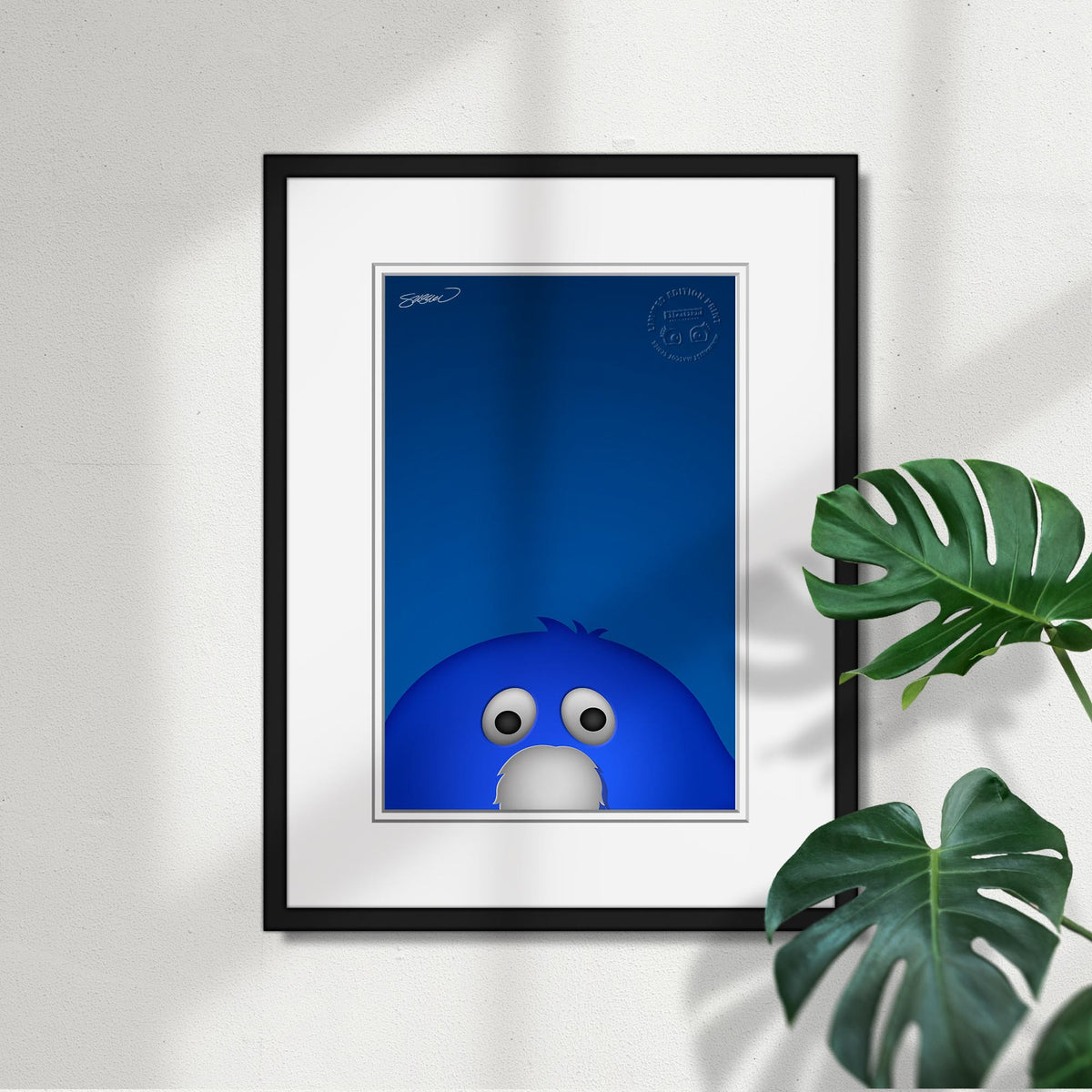 Minimalist Blue Blob Fine Art Print