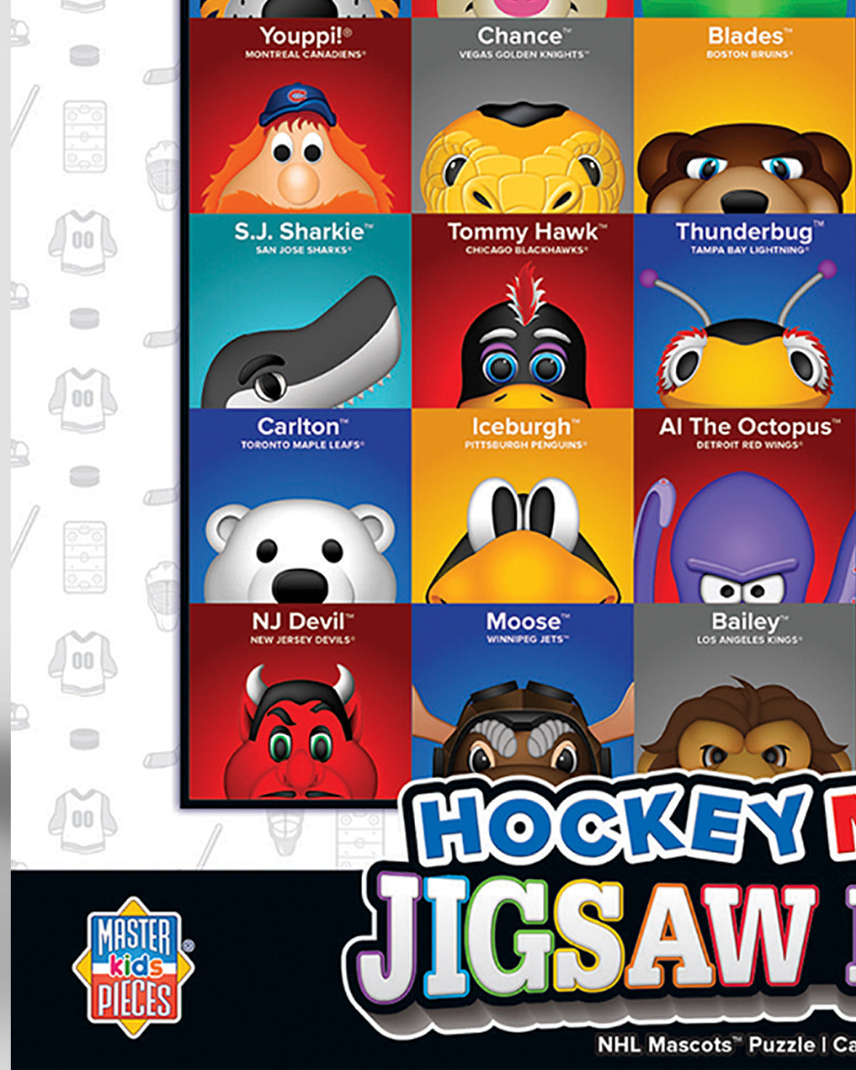 Minimalist NHL Mascot Jigsaw Puzzle