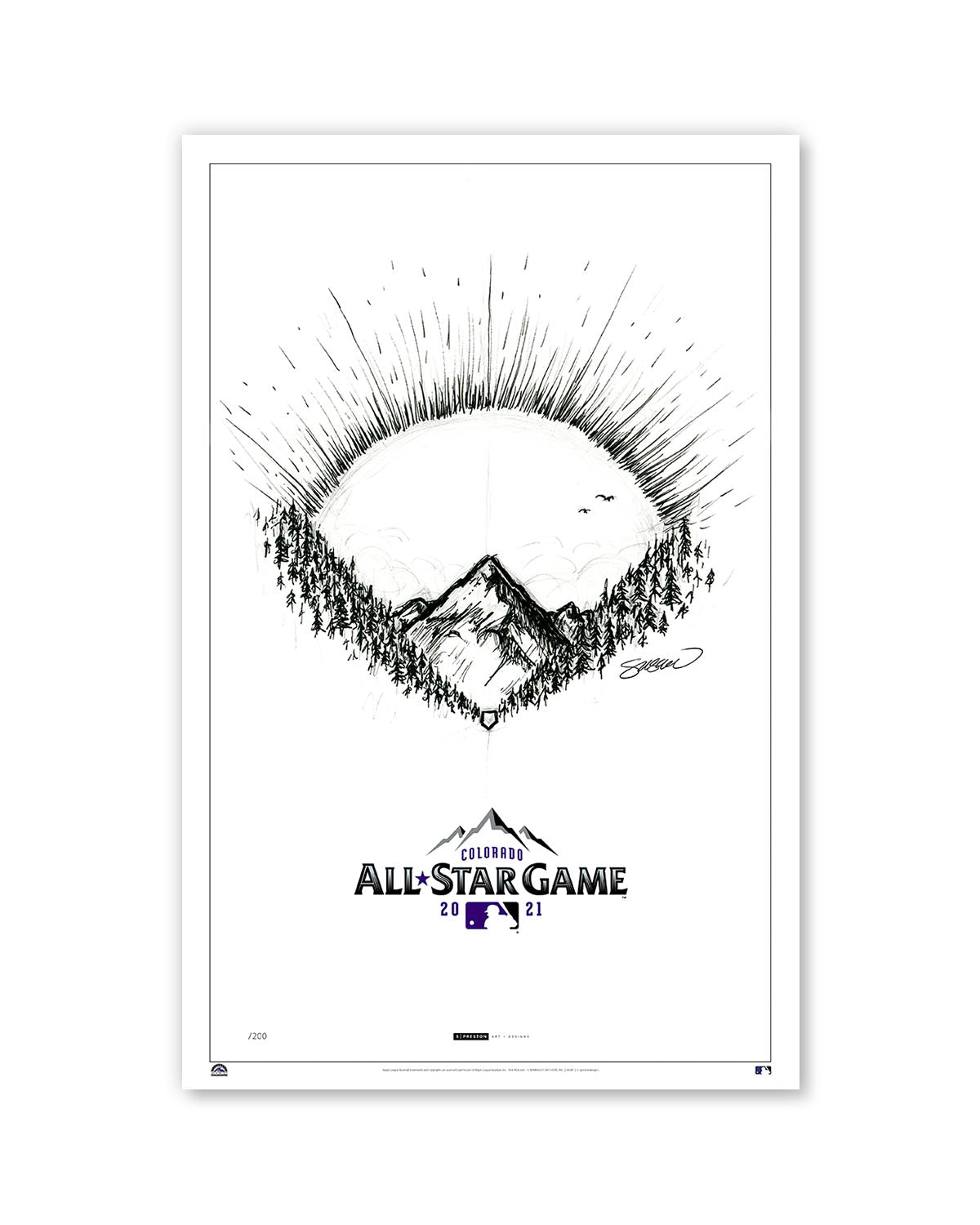 2021 MLB All-Star Game Sketch Print