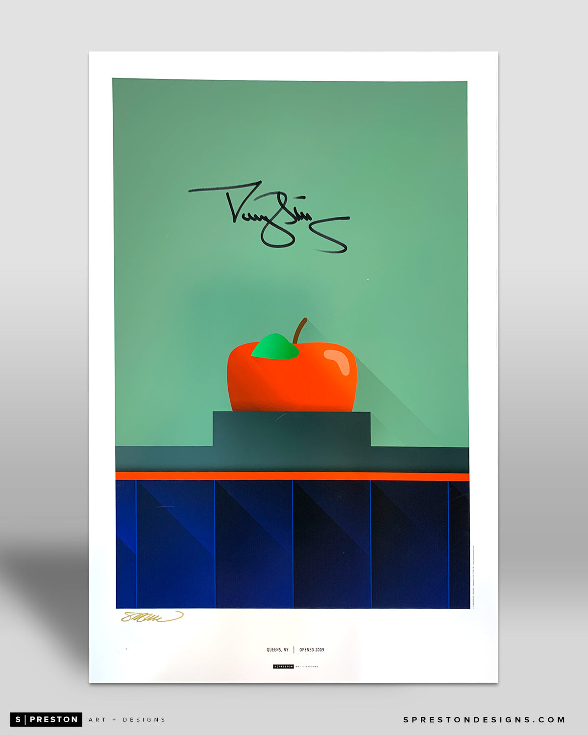 Minimalist Citi Field - Darryl Strawberry Signed