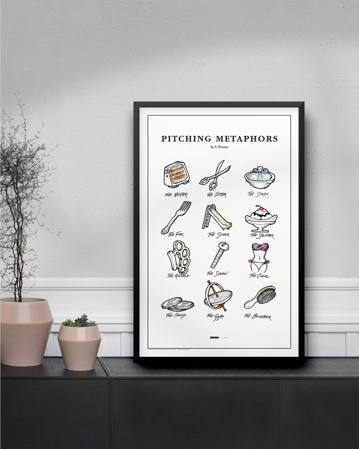 Pitching Metaphors Sketch Poster Print - 2nd Edition