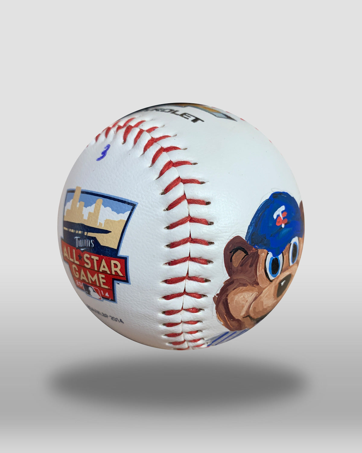 T.C. Bear Hand-Painted ASG Baseball Art