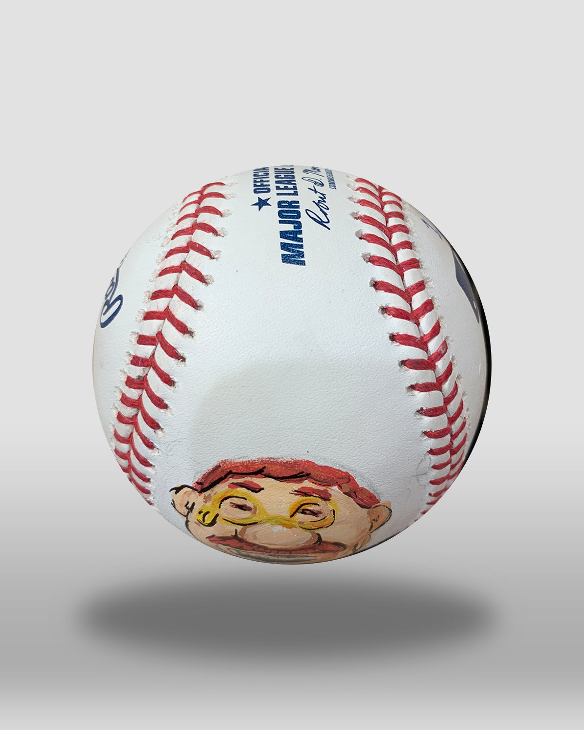 Teddy Hand-Painted Baseball Art
