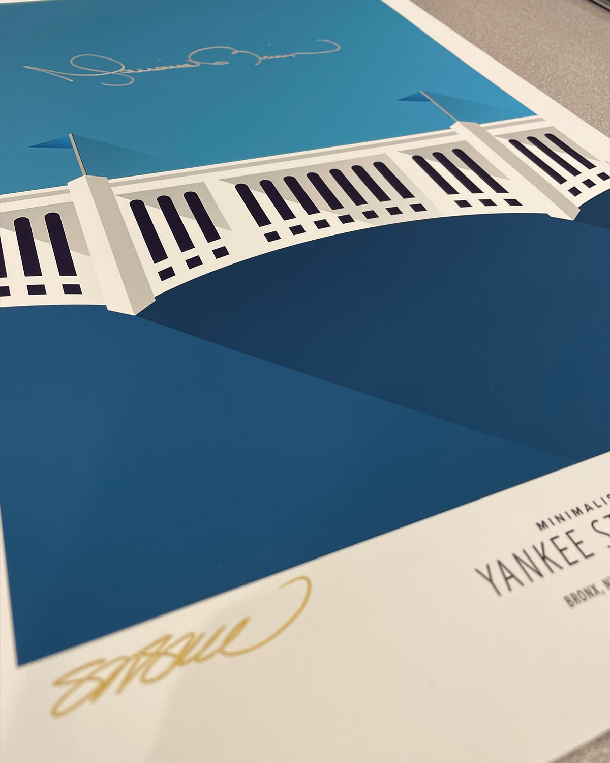 Minimalist Yankee Stadium - Derek Jeter Autographed - Poster Print - M – S.  Preston Art + Designs