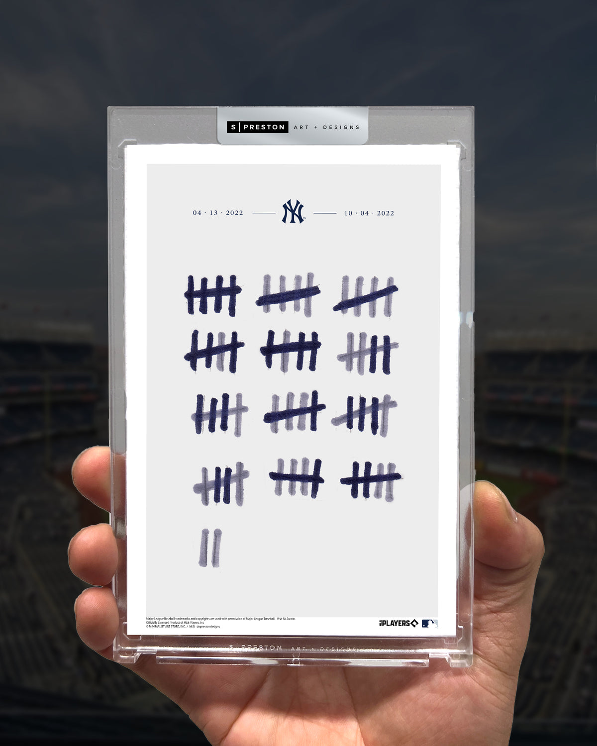 62 Home Runs AL Record Breaker Limited Edition Art Card Slab