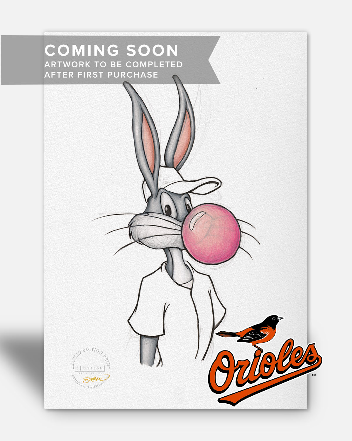 Bubblegum Bugs x MLB Orioles Limited Edition Fine Art Print