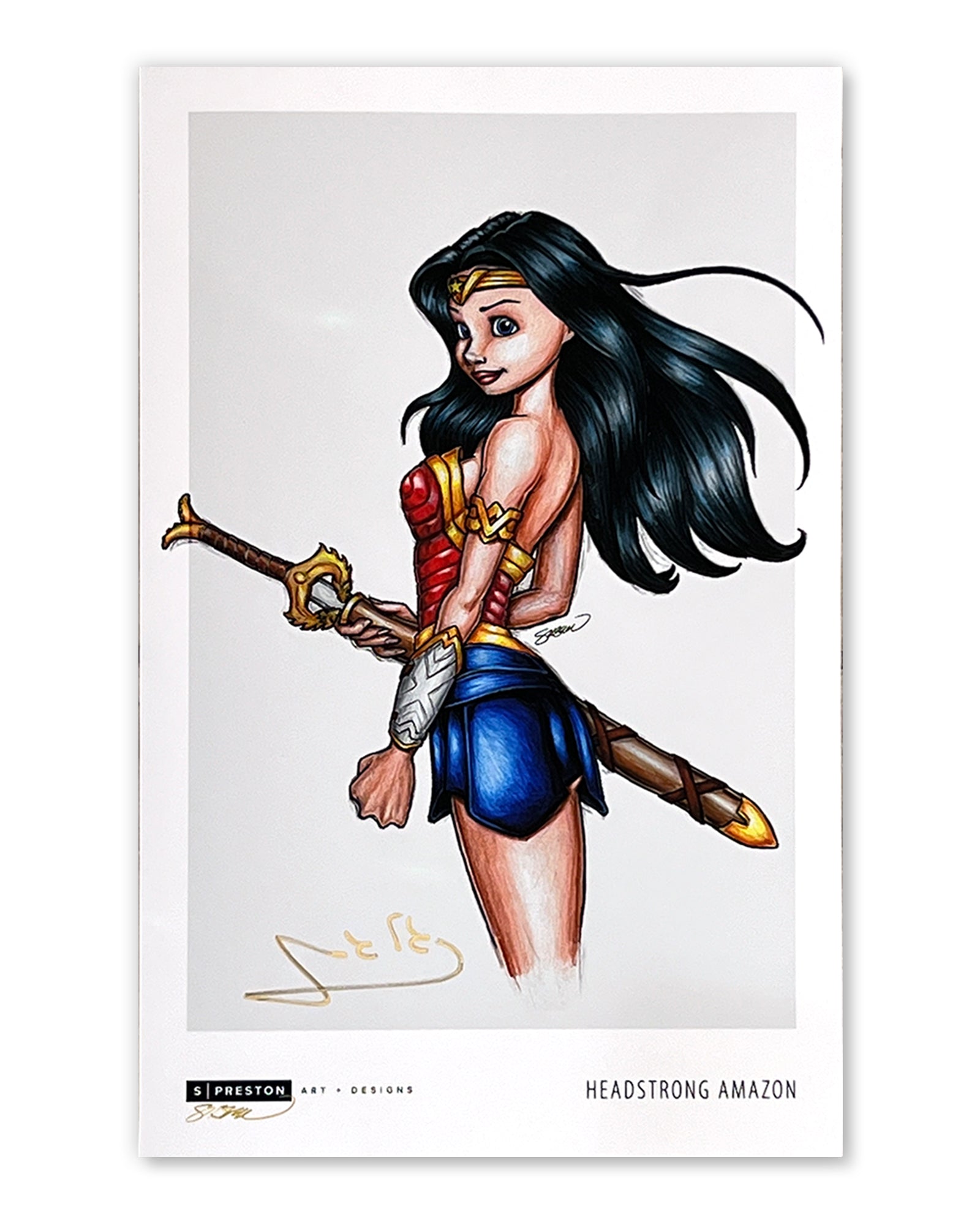 Wonder Woman by Rariks Santos - Original Comic Art Drawing Supergirl 8.5x11  | eBay
