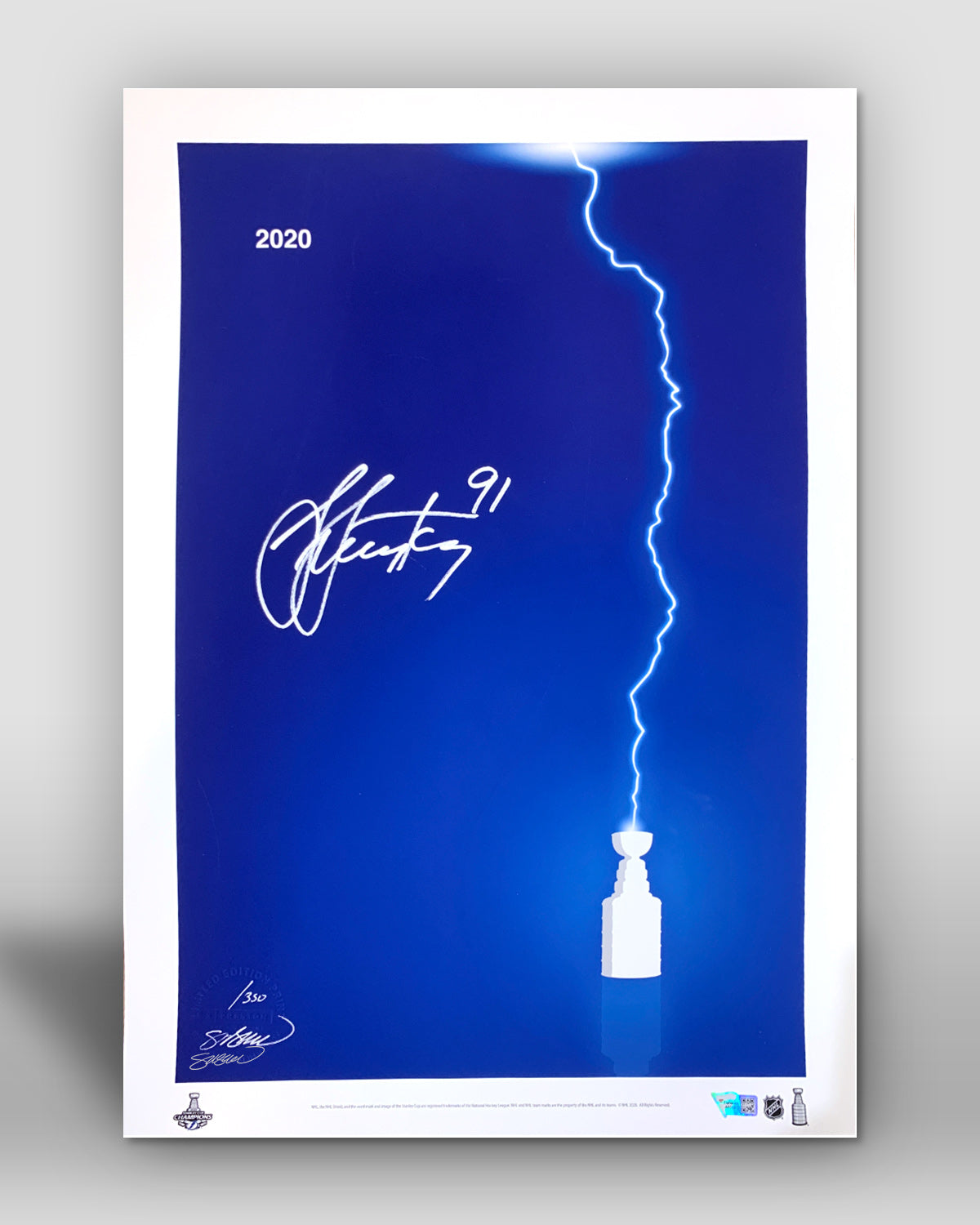 Minimalist Stanley Cup 2020 - Steven Stamkos Signed - Authenticated