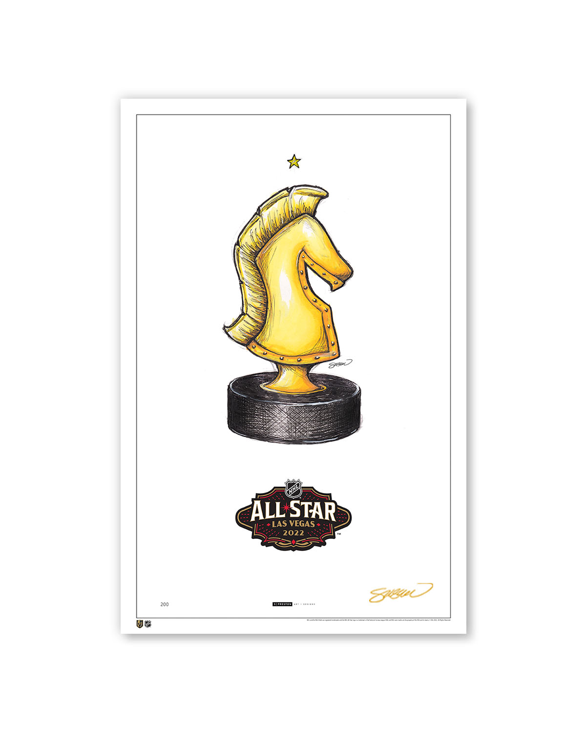 2022 NHL All-Star Game Sketch Limited Edition Art Print