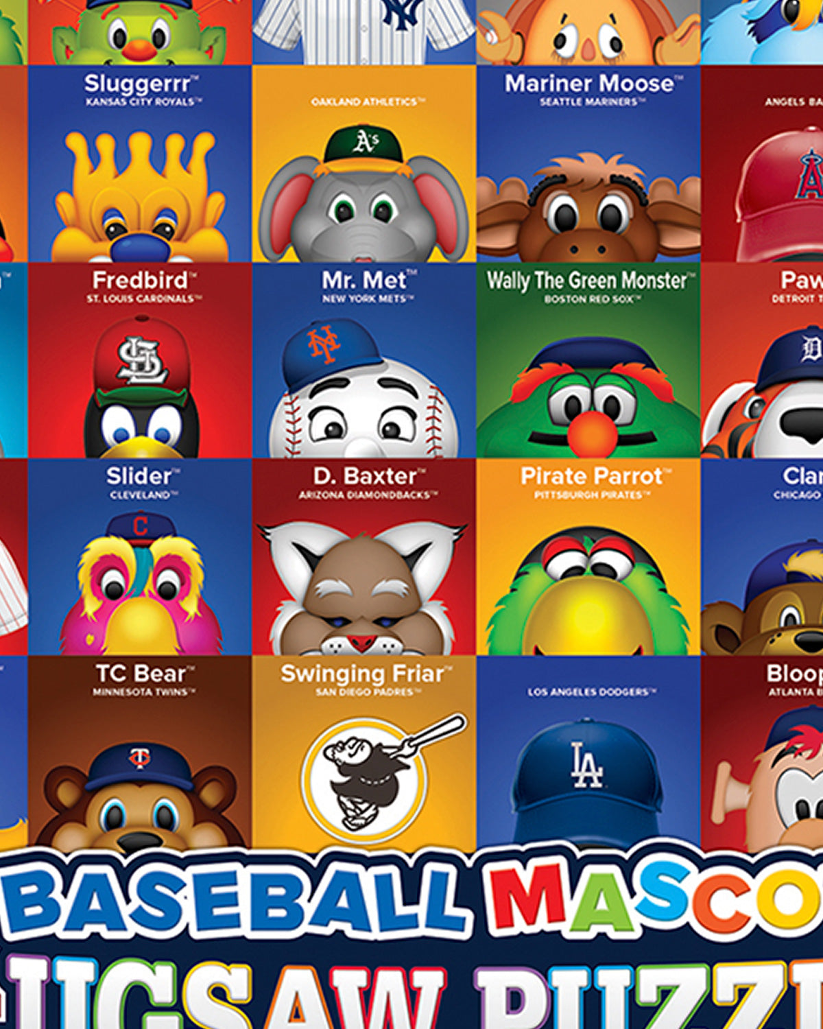 Minimalist All MLB Mascots