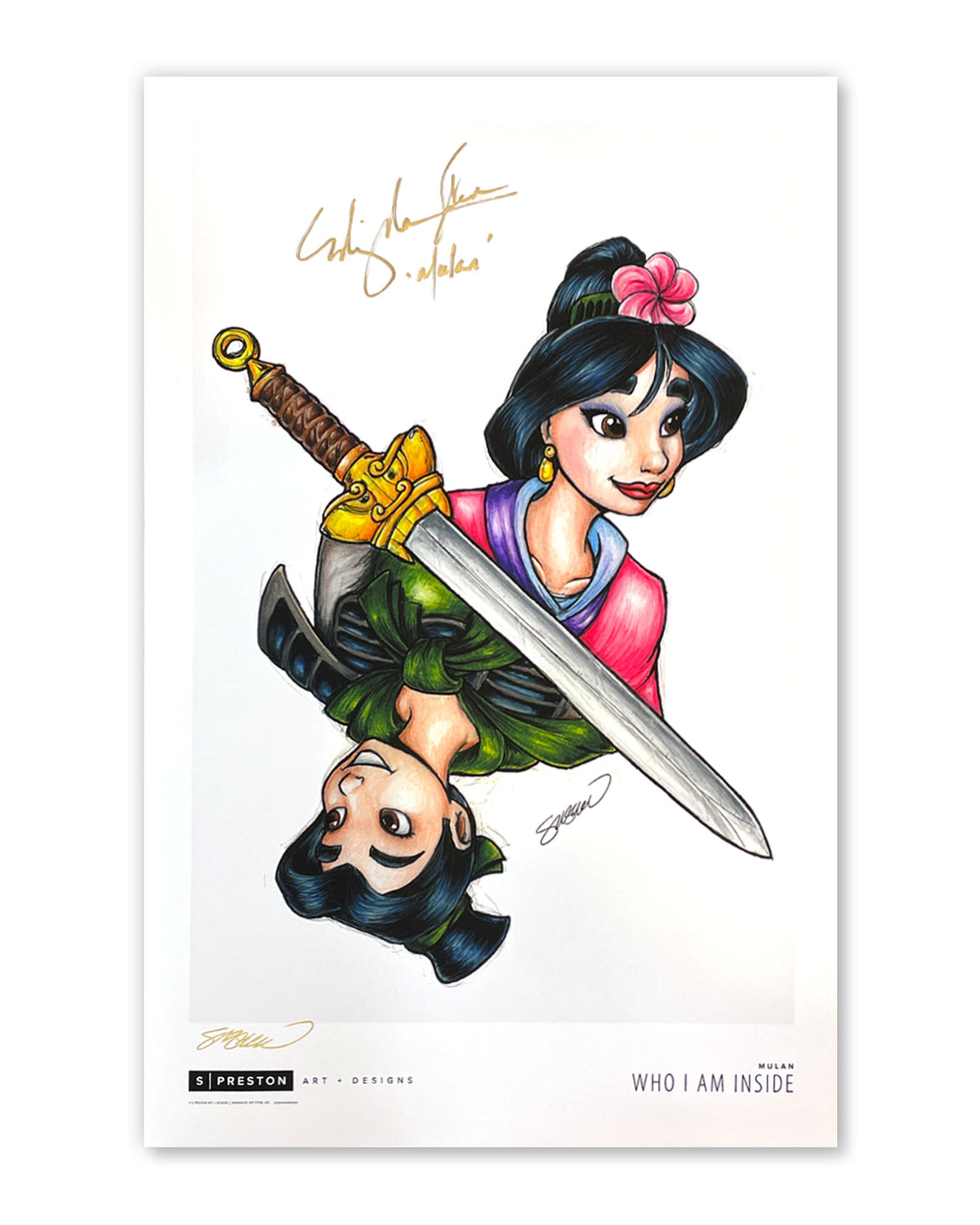 What I Am Inside Sketch Poster Print - Ming-Na Wen (Voice of Mulan) Autographed