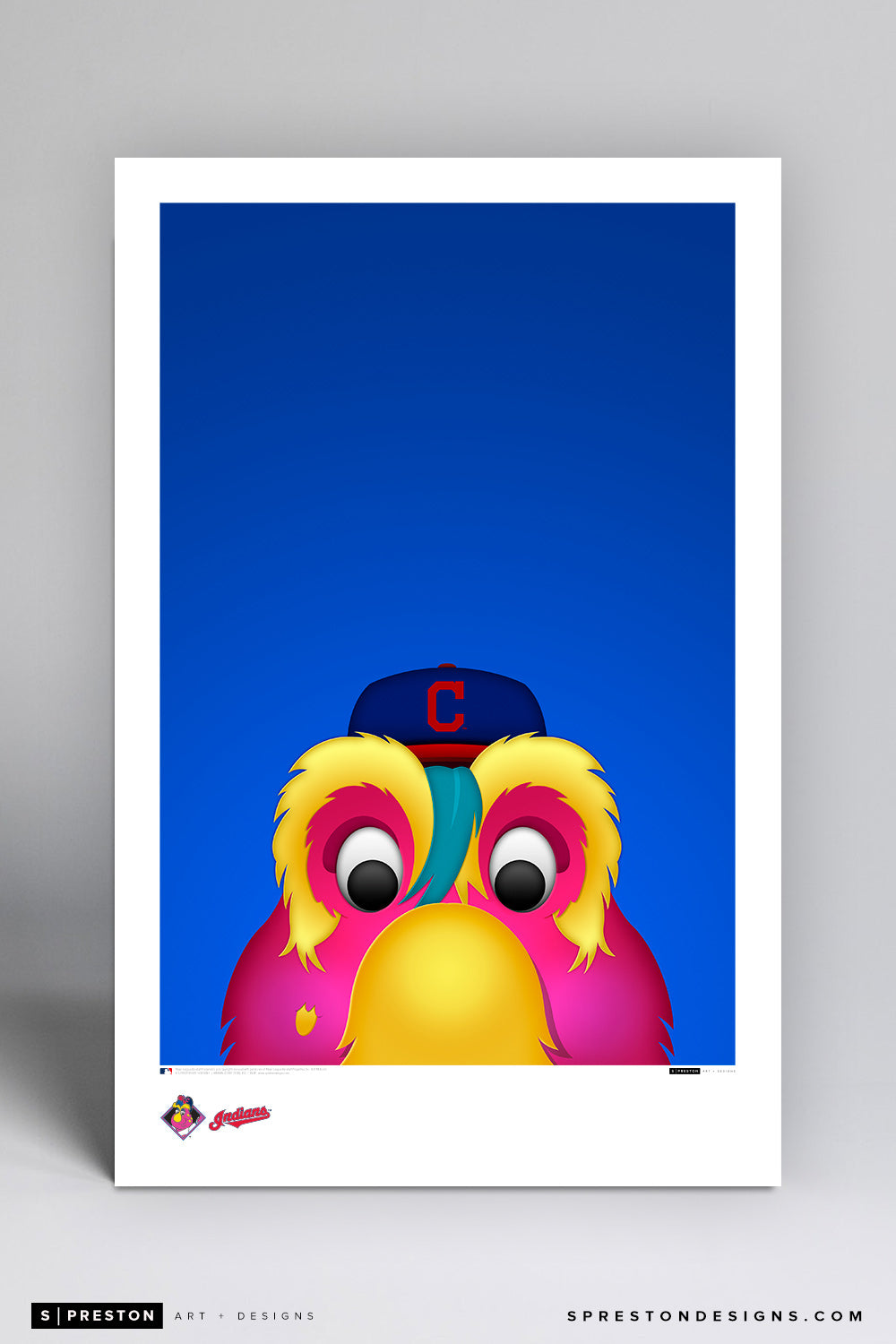 Minimalist Slider Poster Print Cleveland Indians - S Preston