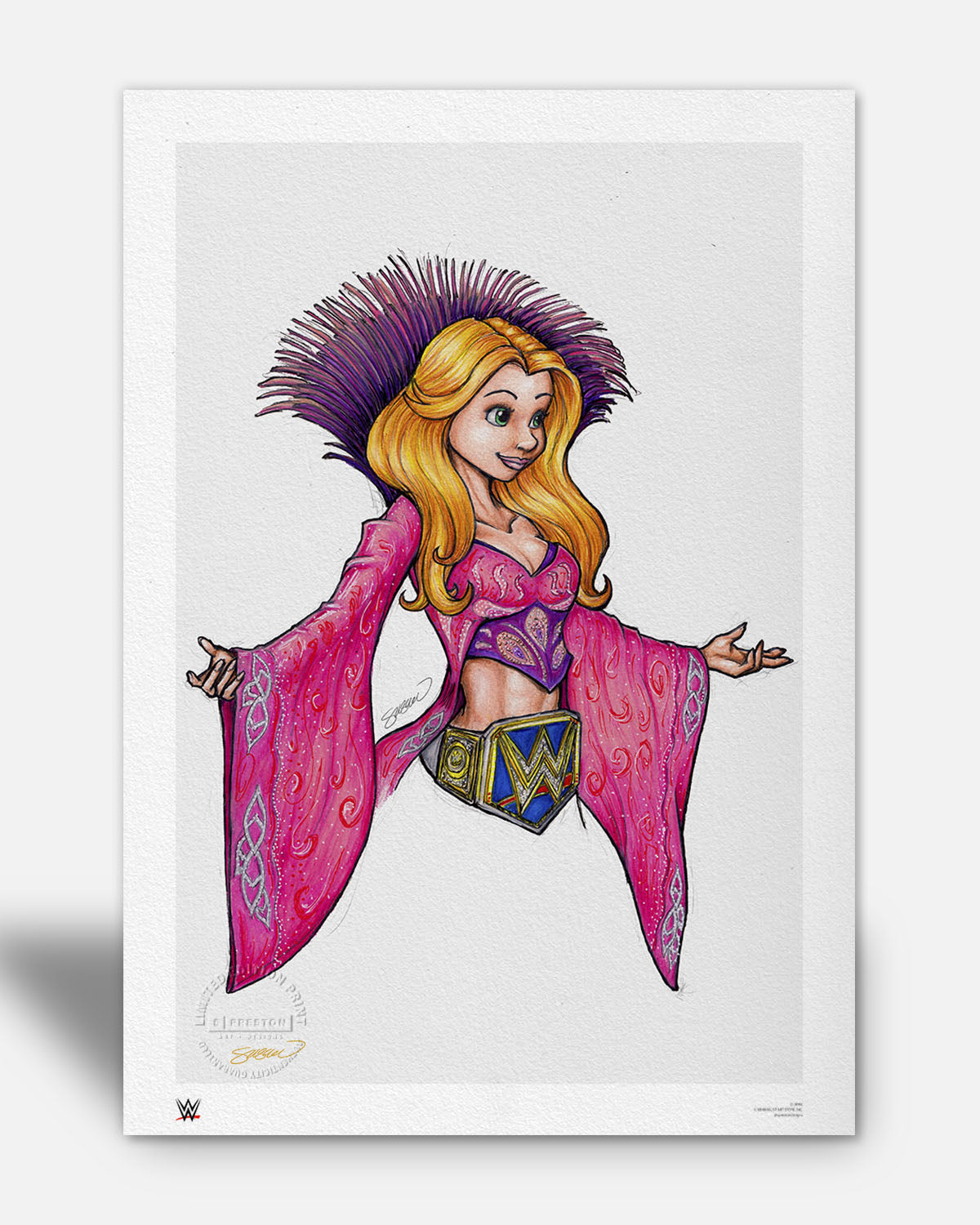 The Flair-est Of Them All - Charlotte Flair - Sketch Print